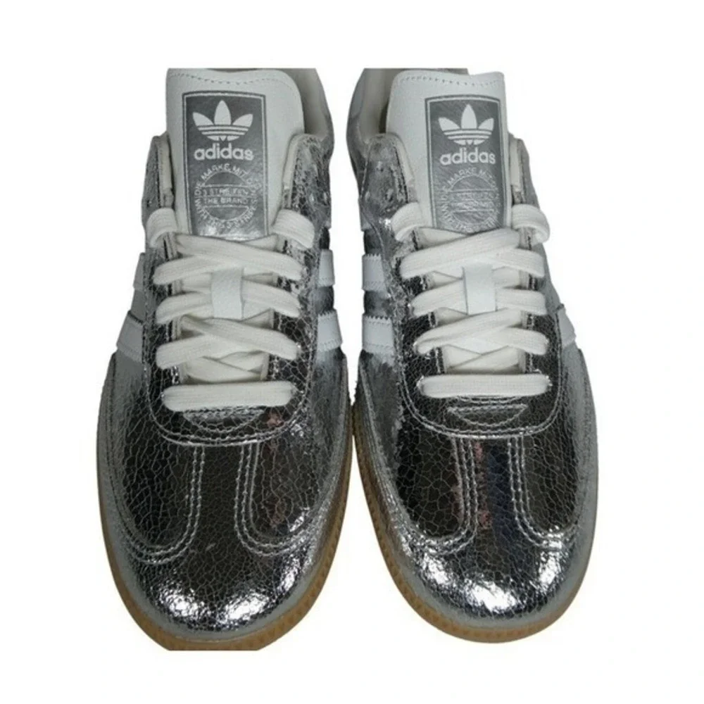 adidas Silver Metallic Athletic Sneakers